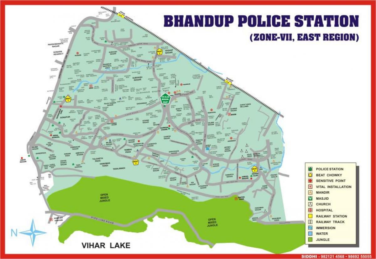 Mumbajus Bhandup žemėlapyje