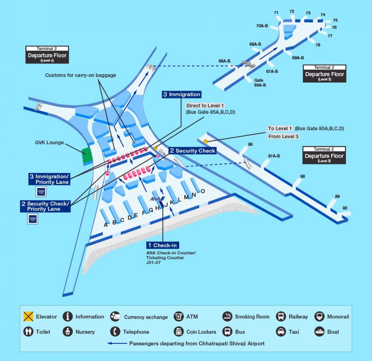 Chhatrapati Shivaji tarptautinis oro uostas map