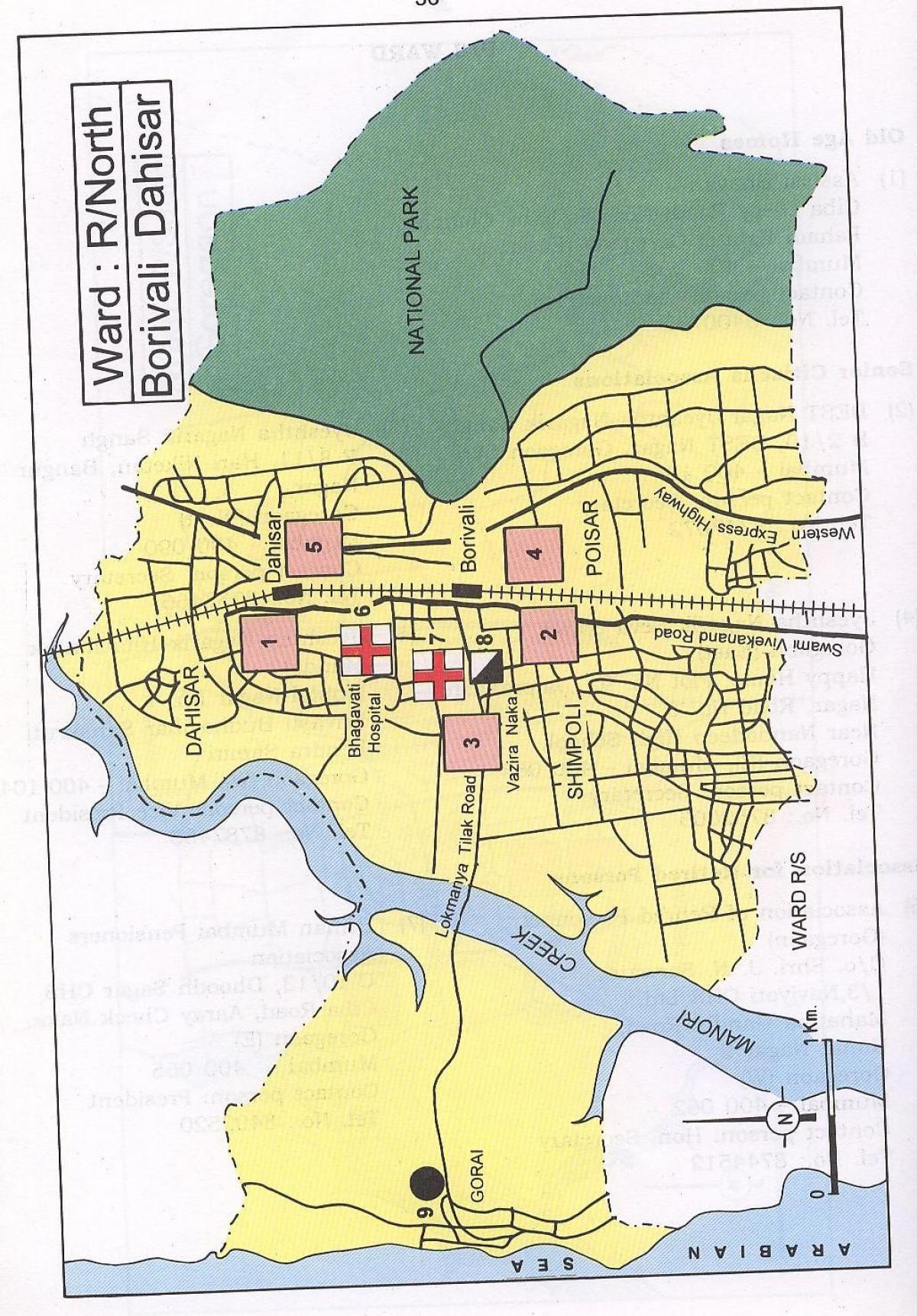 žemėlapis Dahisar Mumbajus