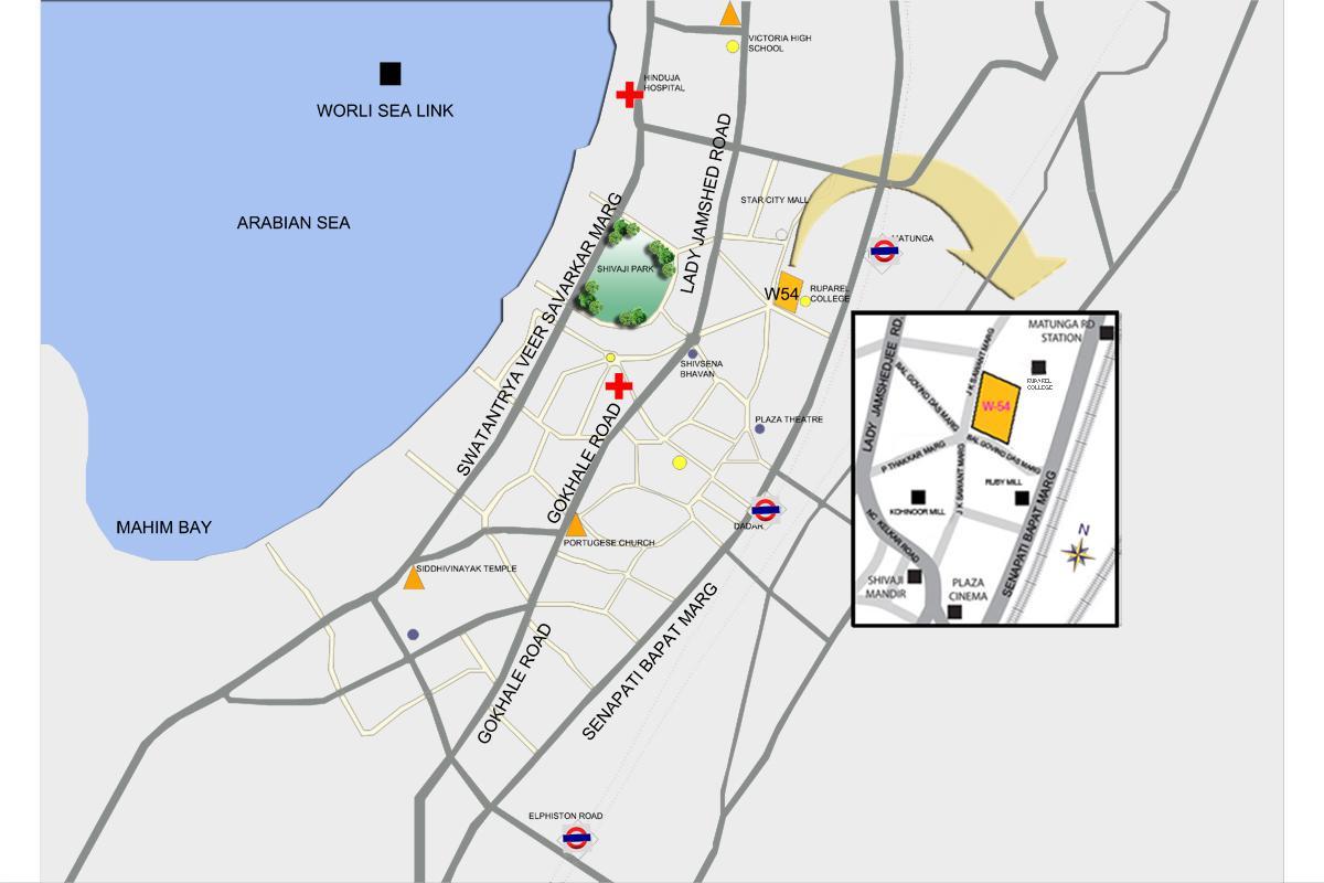 Mumbajus Matunga žemėlapyje