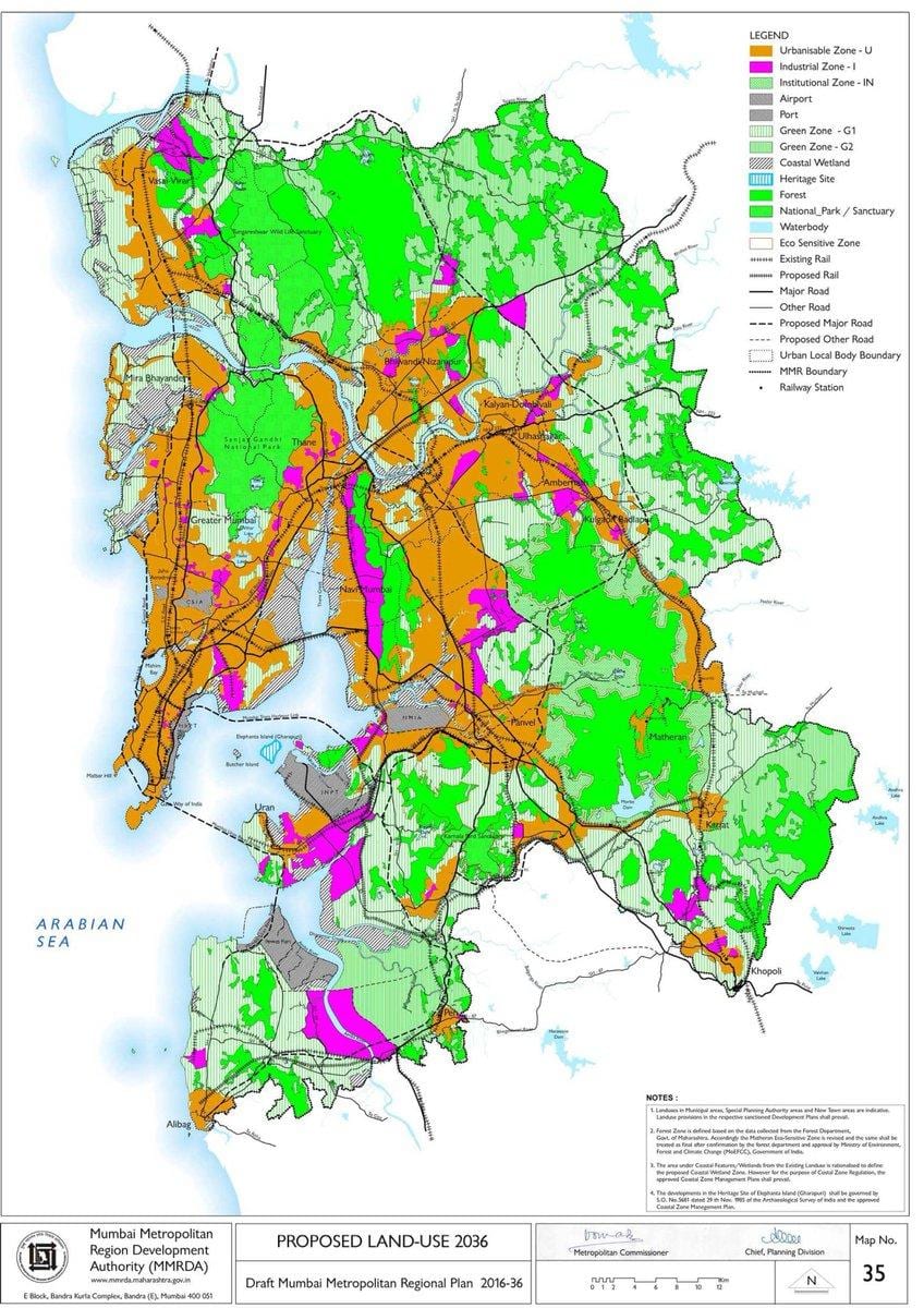 MMRDA regioninis planas, žemėlapis