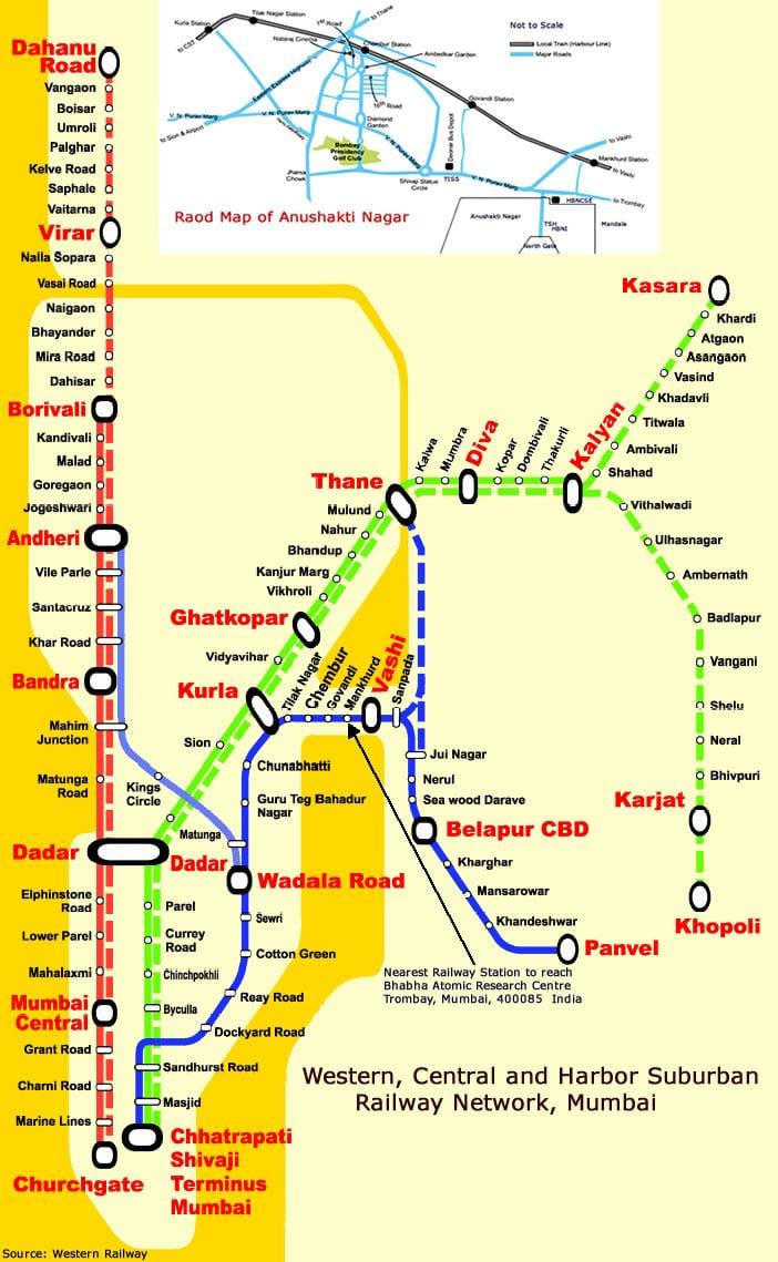 Mumbai central line stotis map