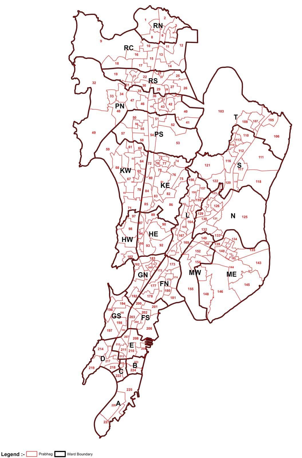 seniūnijos žemėlapis Mumbajus