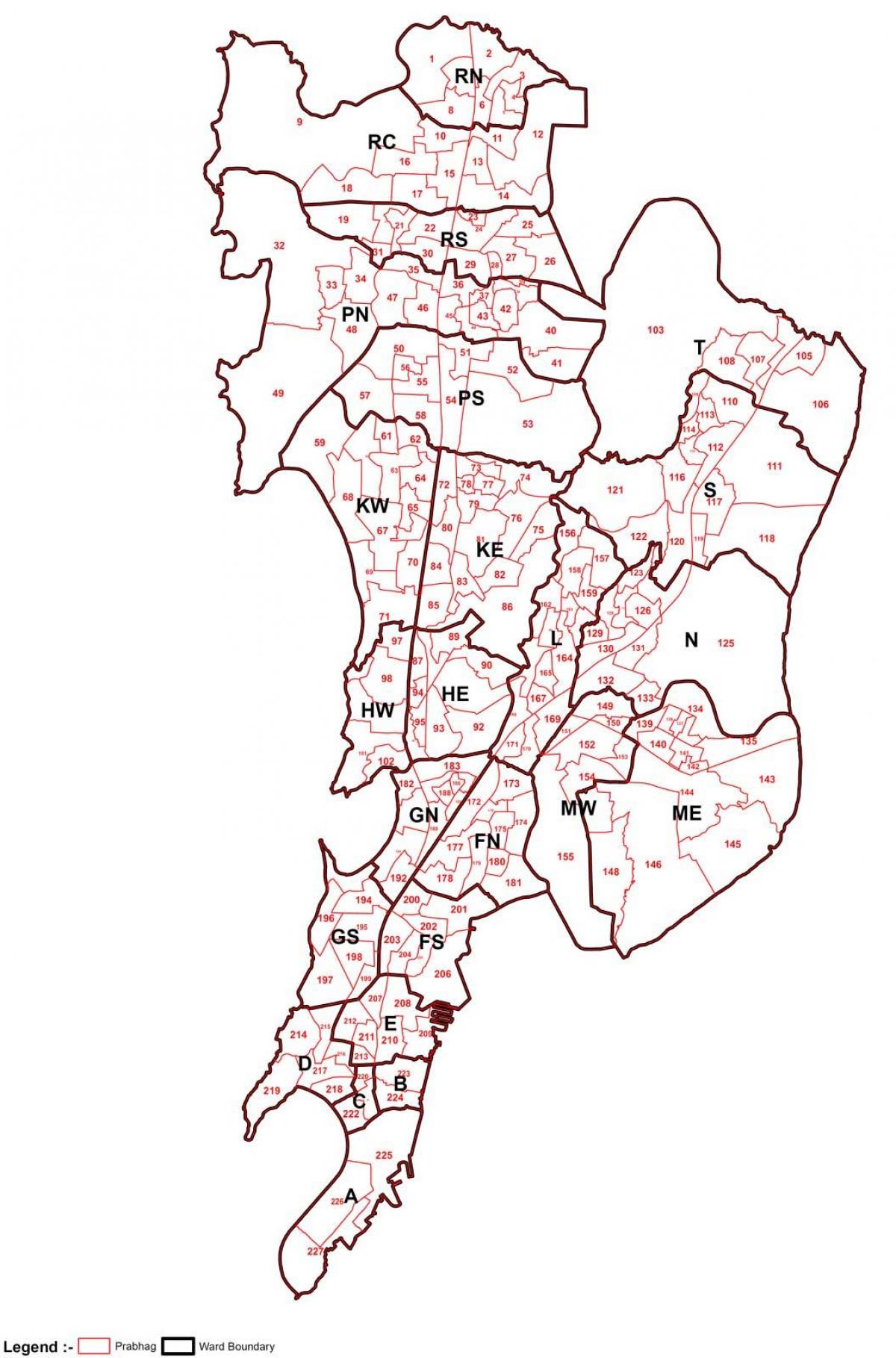 seniūnijos žemėlapis Mumbajus