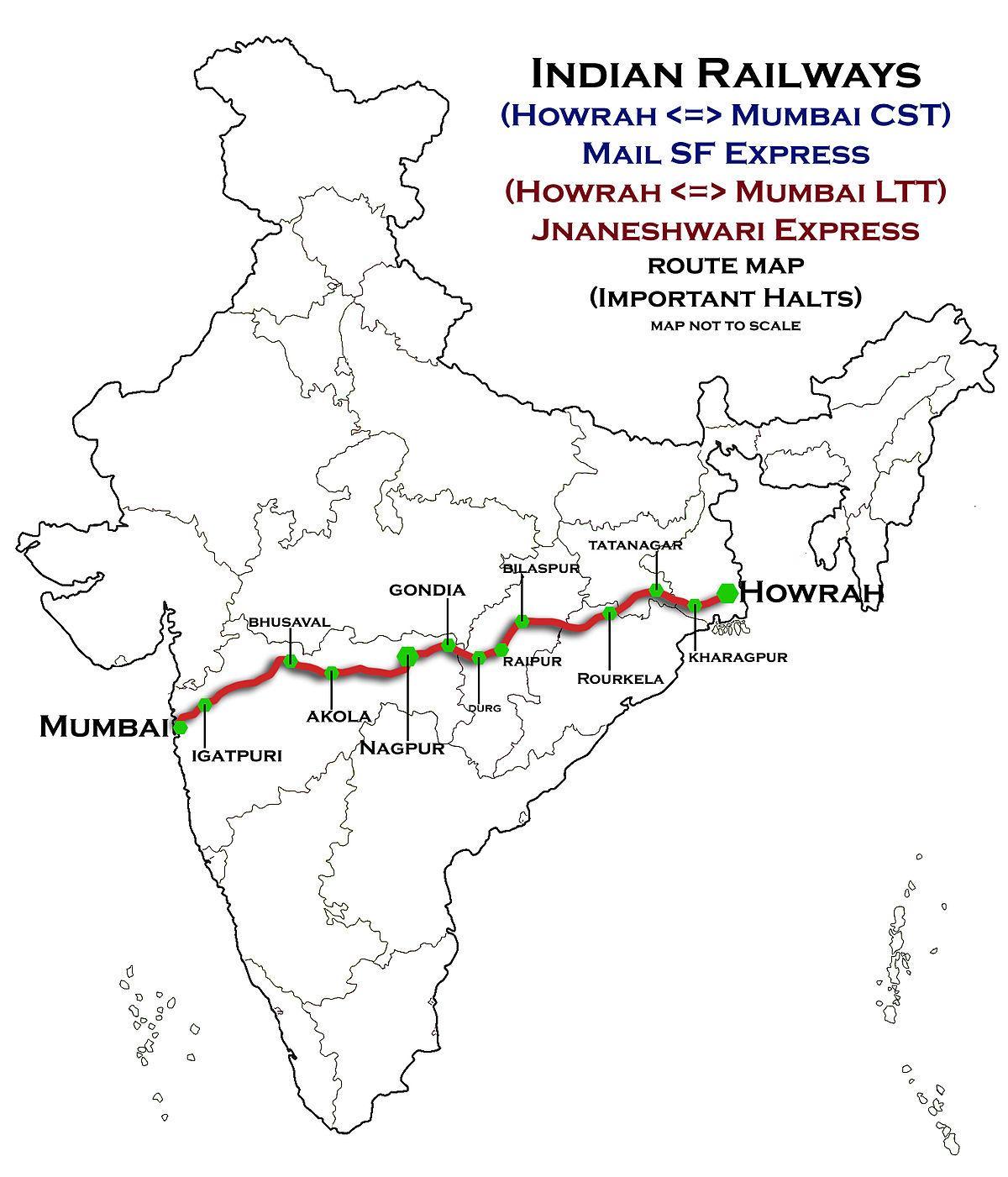 nagpur Mumbajus express greitkelių žemėlapis