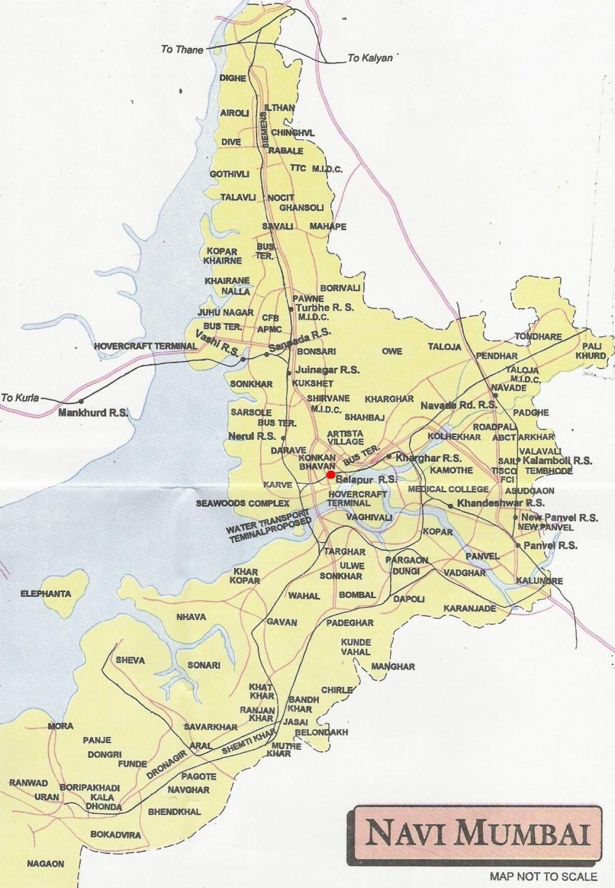 žemėlapis navi Mumbai