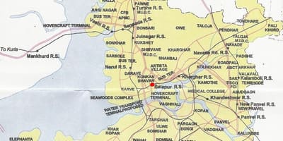 Žemėlapis navi Mumbai miesto