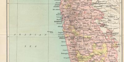 Žemėlapis Bombay pirmininkaujančios
