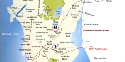 Žemėlapis Colaba Mumbajus