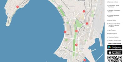 Žemėlapis Marine drive Mumbajus