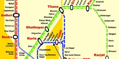 Mumbai central line stotis map