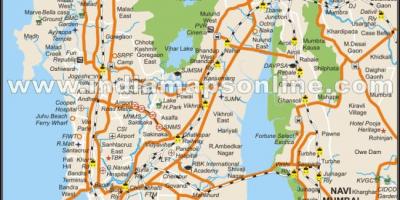 Fizinis žemėlapis Mumbajus