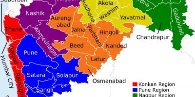 Žemėlapis Maharaštros Mumbajus
