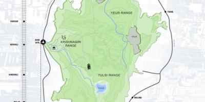 Žemėlapis sanjay gandhi nacionalinis parkas