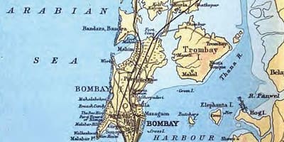 Senas žemėlapis Mumbajus