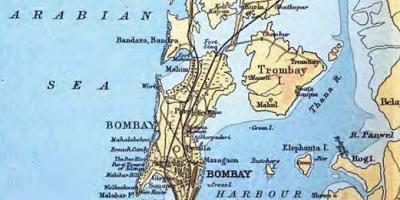 Senas žemėlapis Mumbajus
